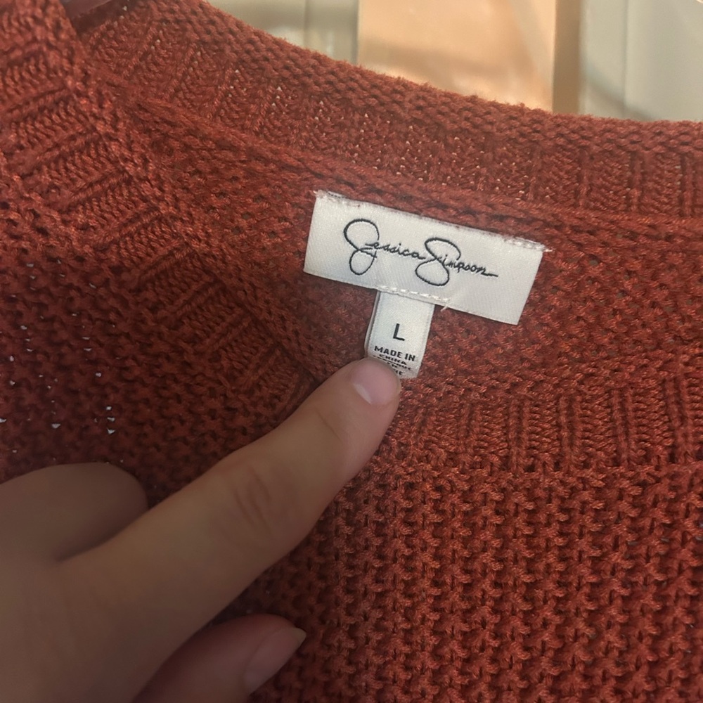 Jessica Simpson Women's Warm Rust Sweater